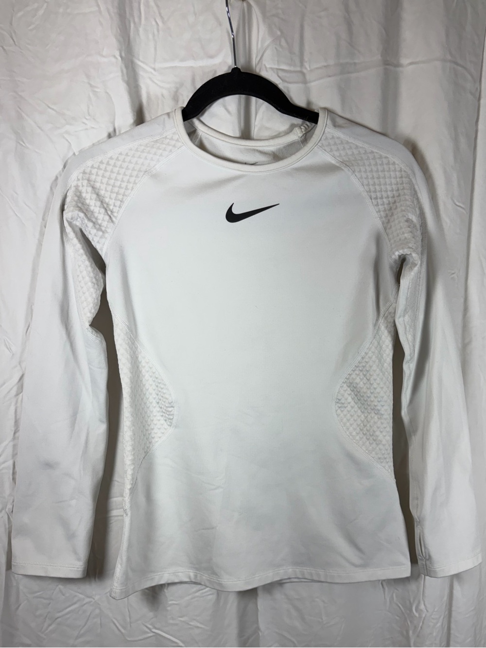 Nike Women’s Pro Dri-FIT Long-Sleeve Top in White Size S